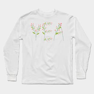 yea yeah yes flower floral typography Long Sleeve T-Shirt